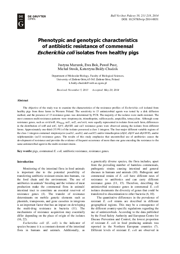 (PDF) Phenotypic and genotypic characteristics of Arcanobacterium ...
