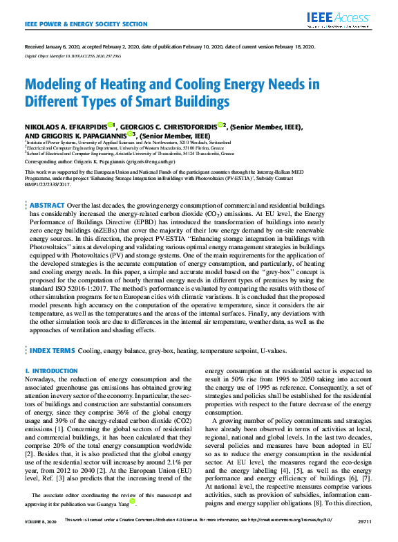 (PDF) Modeling of Heating and Cooling Energy Needs in Different Types ...