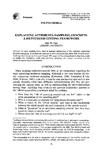 (PDF) Explaining attributes-sampling concepts: A hypothesis-testing ...