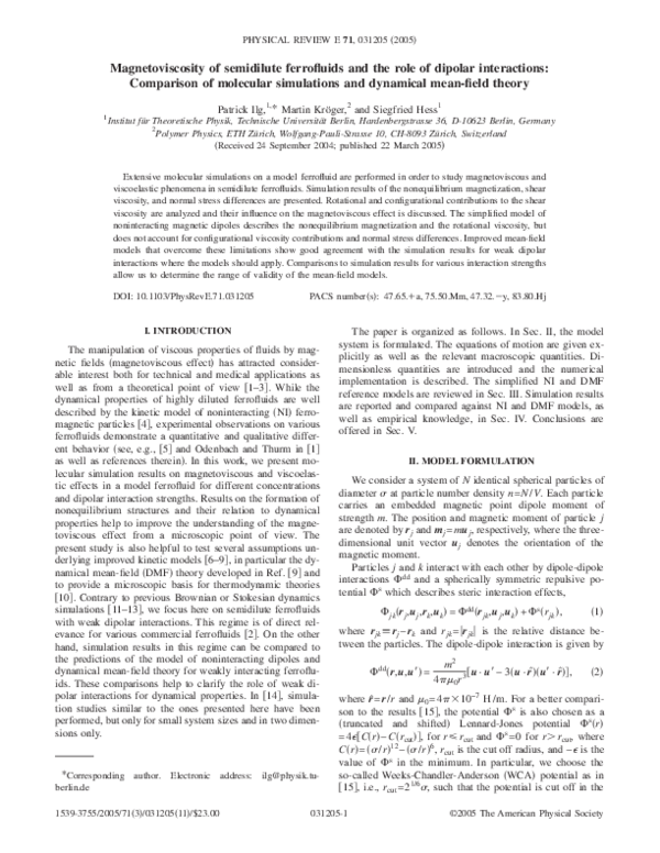 (PDF) Magnetoviscosity of semidilute ferrofluids and the role of ...