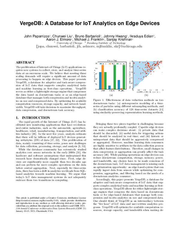 (PDF) VergeDB: A Database for IoT Analytics on Edge Devices