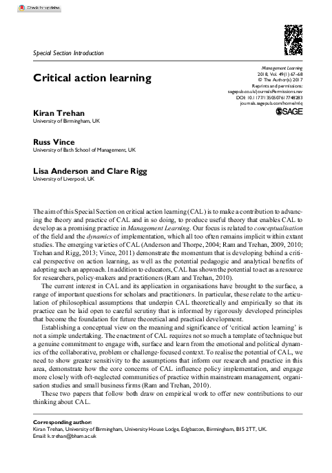 (PDF) Critical action learning
