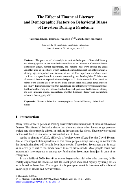 (PDF) The Effect of Financial Literacy and Demographic Factors on ...