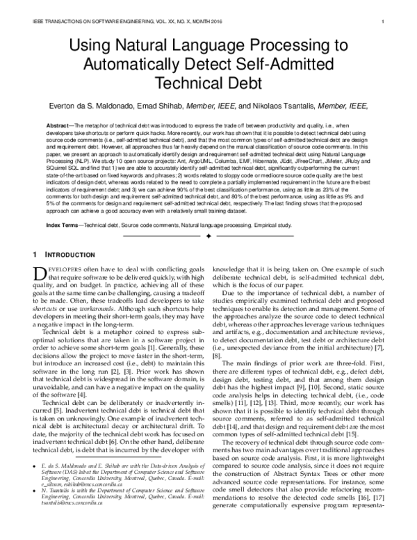 (PDF) Using Natural Language Processing to Automatically Detect Self ...