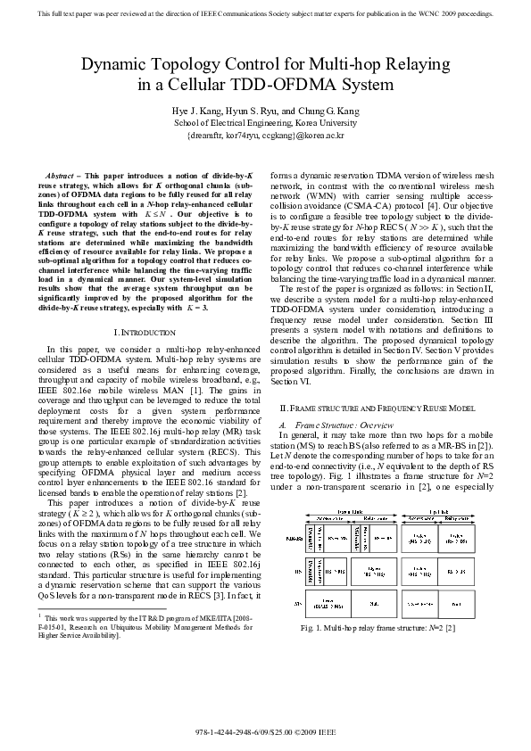 (PDF) Dynamic Topology Control for Multi-Hop Relaying in a Cellular TDD ...