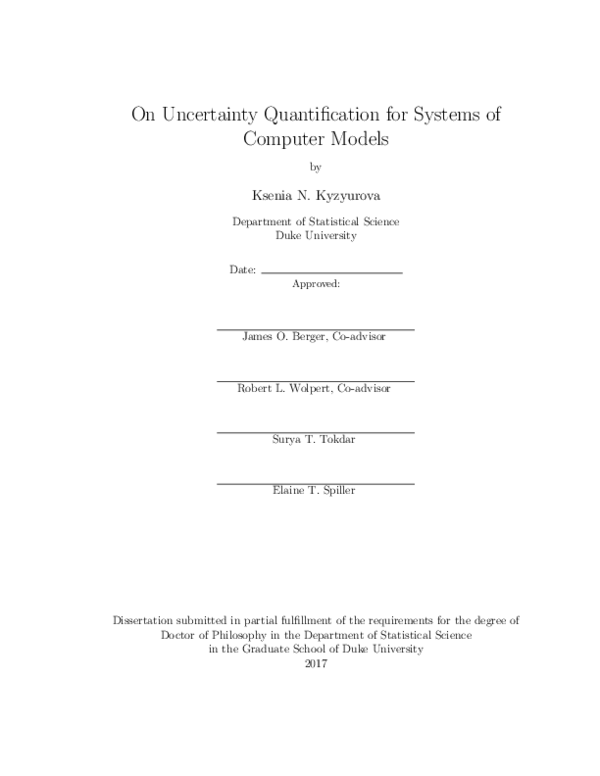 (PDF) On Uncertainty Quantification for Systems of Computer Models