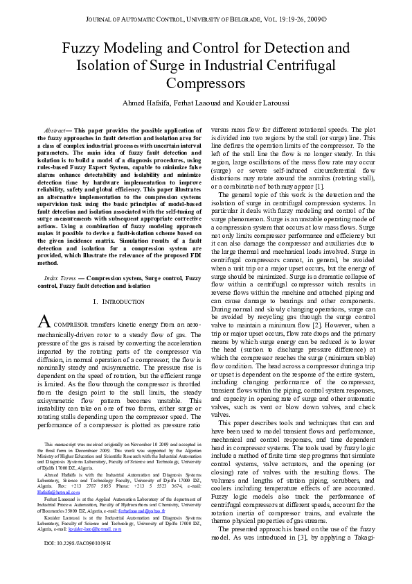 (PDF) Fuzzy modeling and control for detection and isolation of surge ...