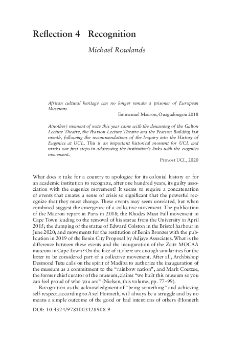 (PDF) Reflection 4 Recognition