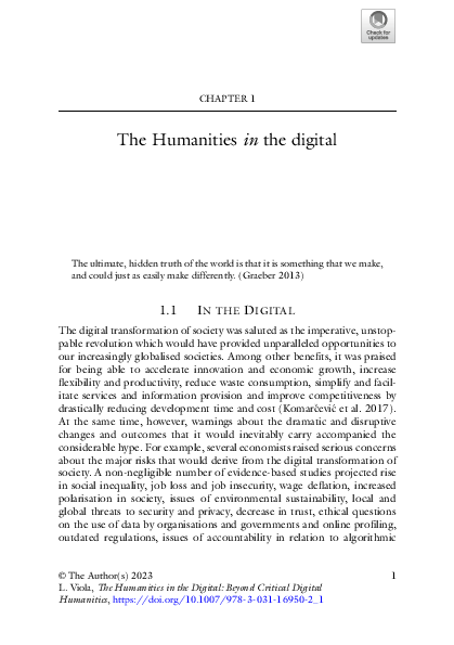 (PDF) The Humanities in the digital