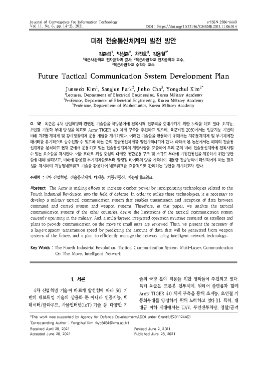 (PDF) Future Tactical Communication System Development Plan
