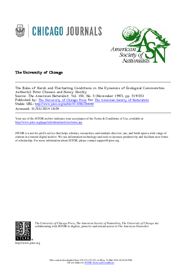 (PDF) The Roles of Harsh and Fluctuating Conditions in the Dynamics of ...