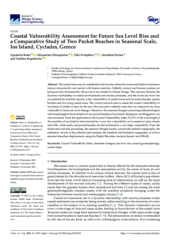(PDF) Coastal Vulnerability Assessment for Future Sea Level Rise and a ...