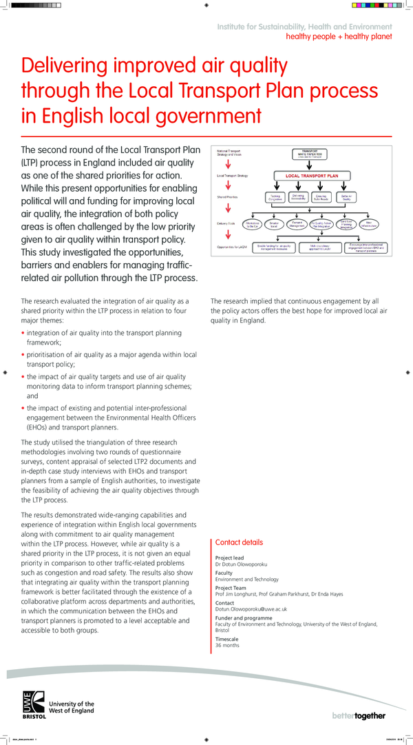 View of (PDF) Delivering improved air quality through the Local Transport Plan ...