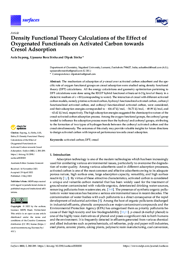 (PDF) Density Functional Theory Calculations of the Effect of ...