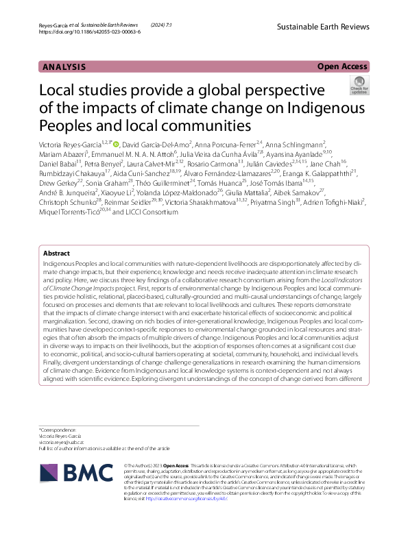 (PDF) Local studies provide a global perspective of the impacts of ...
