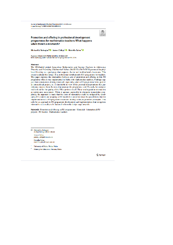 (PDF) Promotion and offering in professional development programmes for ...
