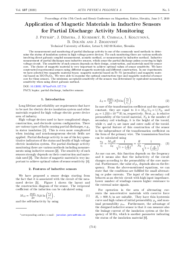 (PDF) Application of Materials in Inductive Sensors for