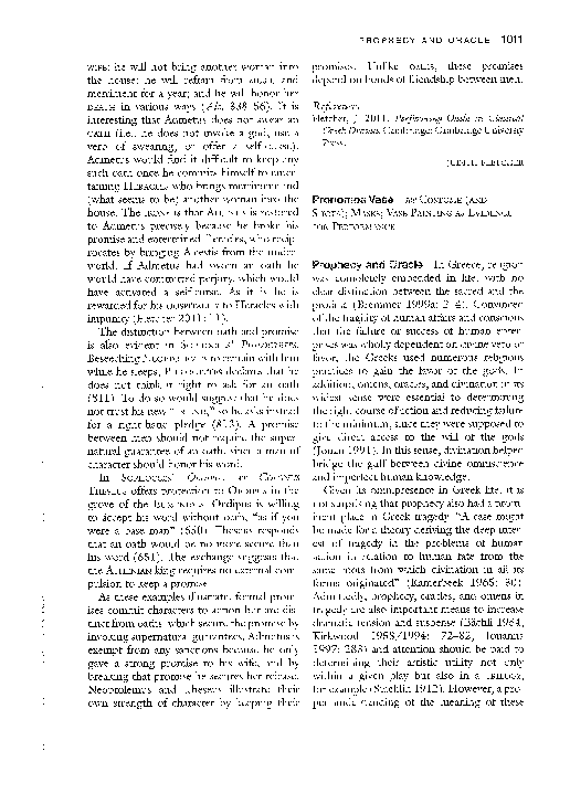 (PDF) Prophecy and Oracle (in Greek Tragedy)