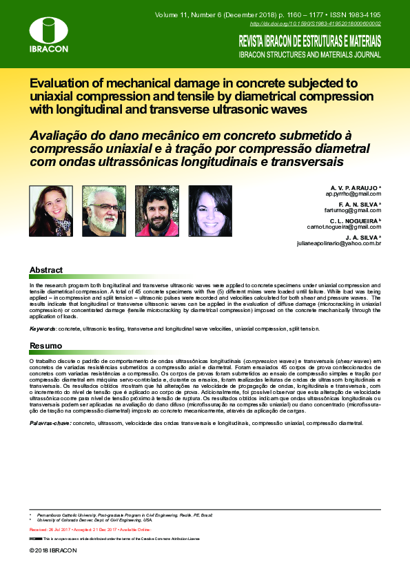 (PDF) Evaluation of mechanical damage in concrete subjected to uniaxial ...