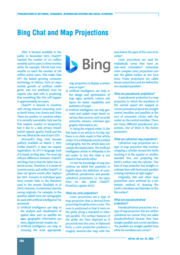 (PDF) Bing Chat and map projections / Bing Chat i kartografske ...