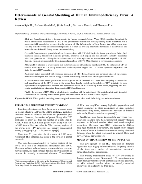 (PDF) Determinants of Genital Shedding of Human Immunodeficiency Virus ...