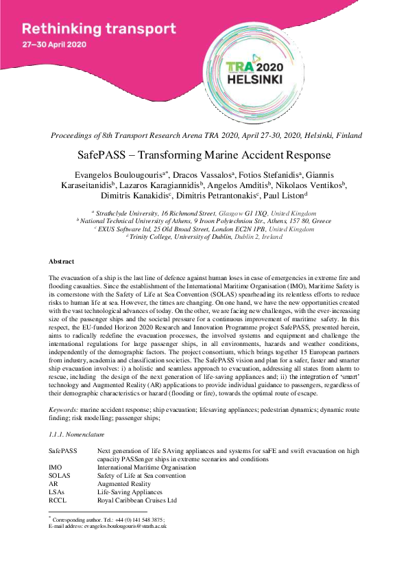 (PDF) SafePASS - Transforming marine accident response