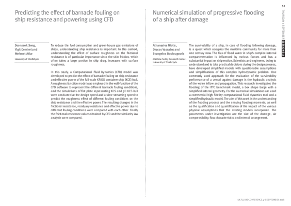 (PDF) Numerical simulation of progressive flooding of a ship after damage