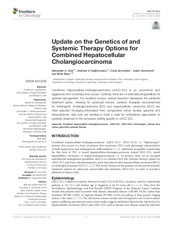 (PDF) Update on the Genetics of and Systemic Therapy Options for ...