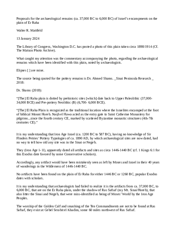 (DOC) Proposals for the archaeological remains (ca. 37,000 BC to 6,000 ...