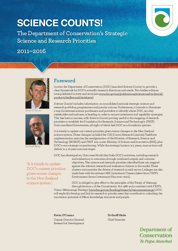 (PDF) Science and Research Priorities