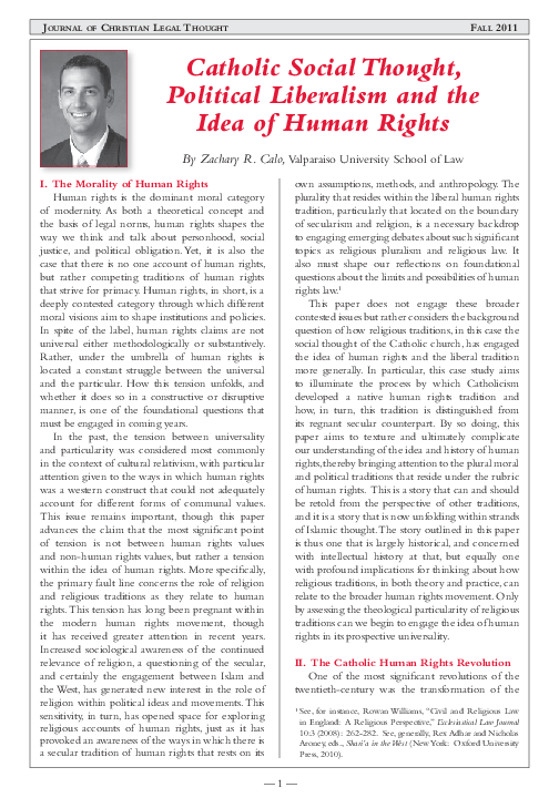 (PDF) Catholic Social Thought, Political Liberalism, and the Idea of ...