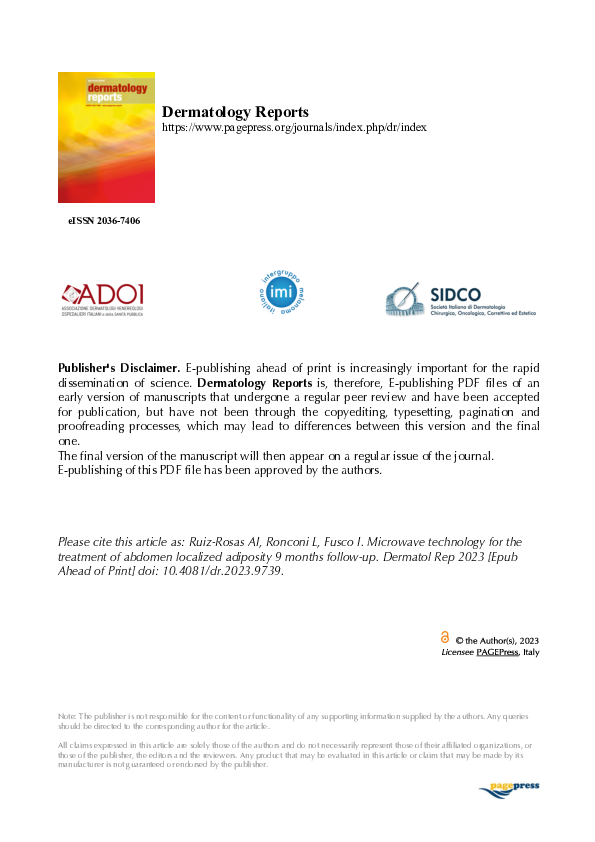 (PDF) Microwave technology for the treatment of abdomen localized ...