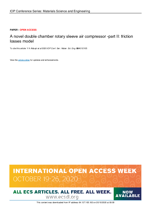 (PDF) A novel double chamber rotary sleeve air compressor part I ...