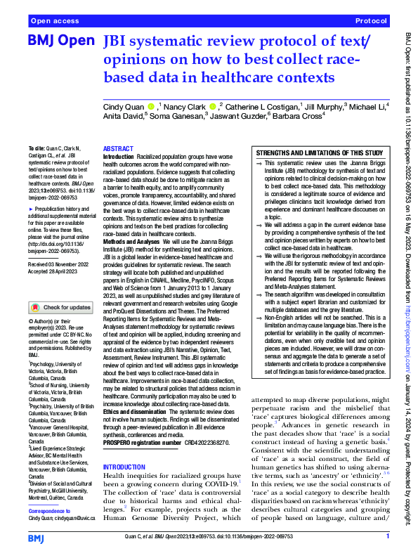 (PDF) JBI systematic review protocol of text/opinions on how to best ...