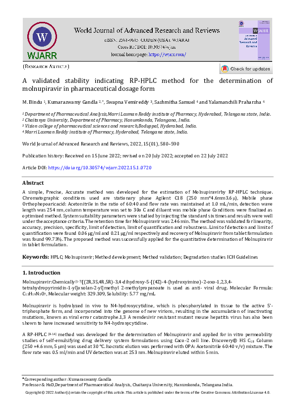 (PDF) A validated stability indicating RP-HPLC method for the ...