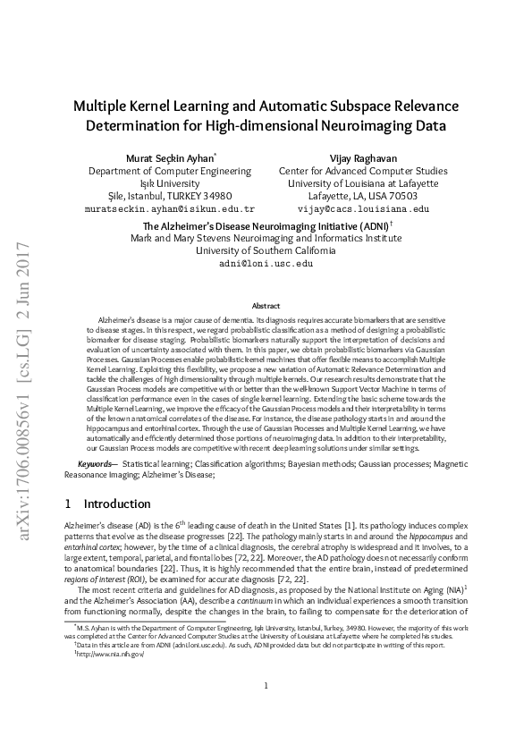 (PDF) Multiple Kernel Learning and Automatic Subspace Relevance ...