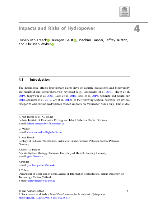 (PDF) Impacts and Risks of Hydropower