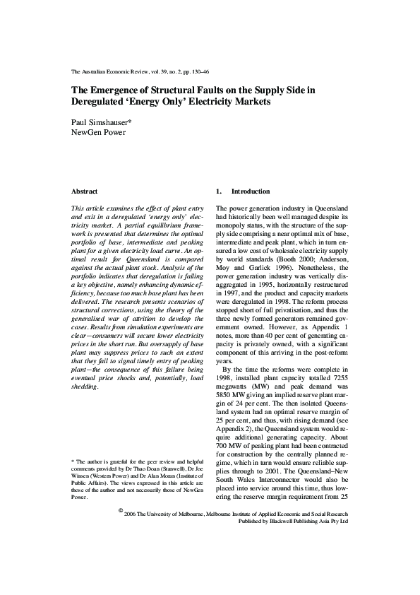 (PDF) The Emergence of Structural Faults on the Supply Side in ...