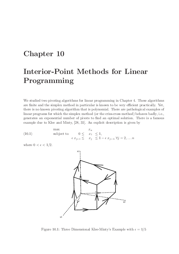 (PDF) Interior-Point Methods for Linear Programming