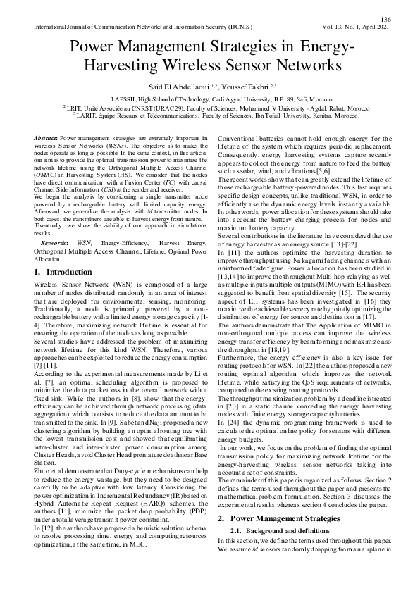(PDF) Power Management Strategies in Energy-Harvesting Wireless Sensor ...