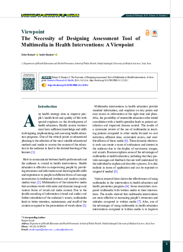 (PDF) Viewpoint The Necessity of Designing Assessment Tool of ...