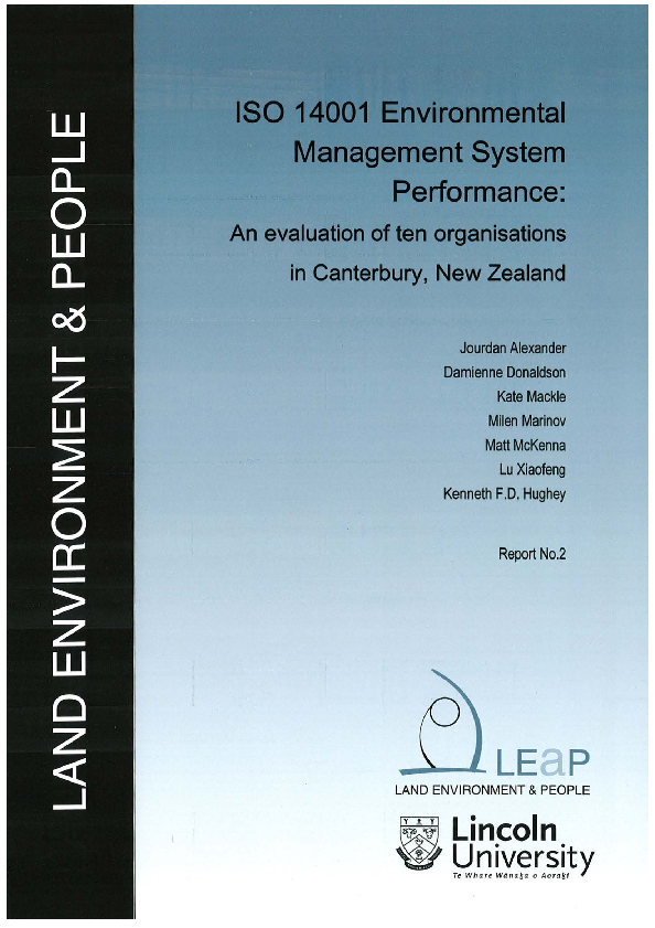 (PDF) ISO 14001 environmental management system performance: an ...