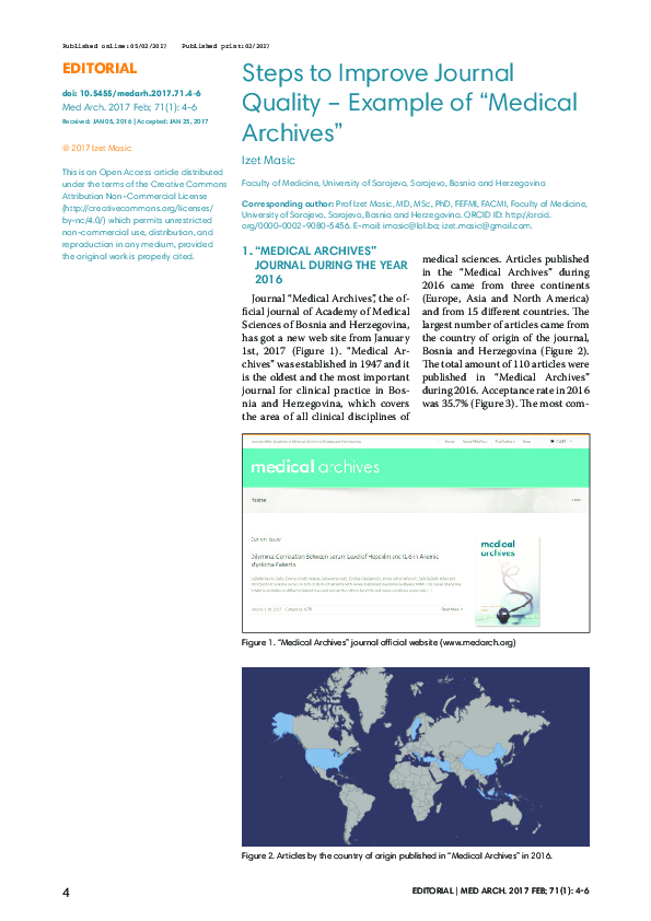 (PDF) Steps to Improve Journal Quality - Example of 