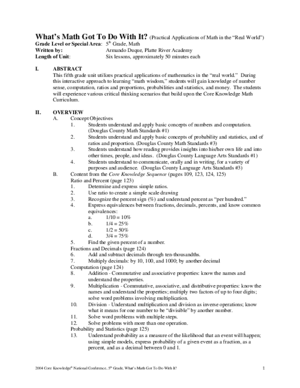 (PDF) What's Math Got To Do With It?