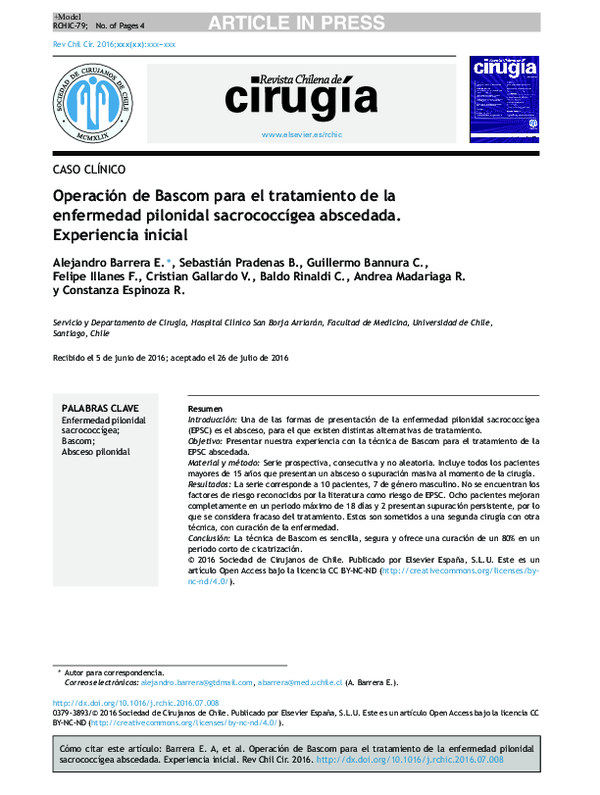 (PDF) Operación de Bascom para el tratamiento de la enfermedad ...