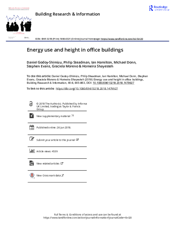 (PDF) Energy use and height in office buildings