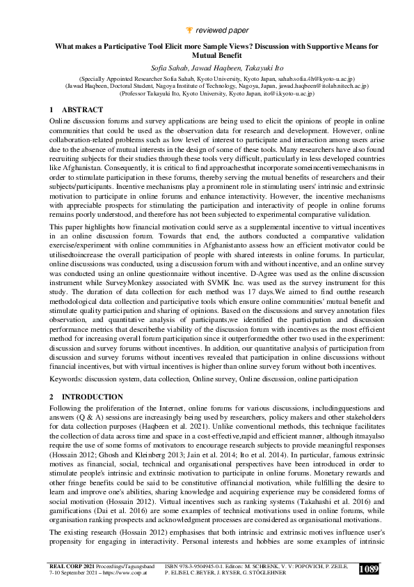 (PDF) What makes a Participative Tool Elicit more Sample Views ...
