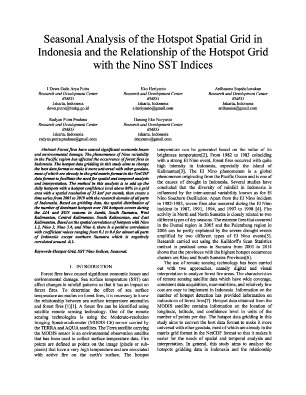 (PDF) Seasonal Analysis of the Hotspot Spatial Grid in Indonesia and ...