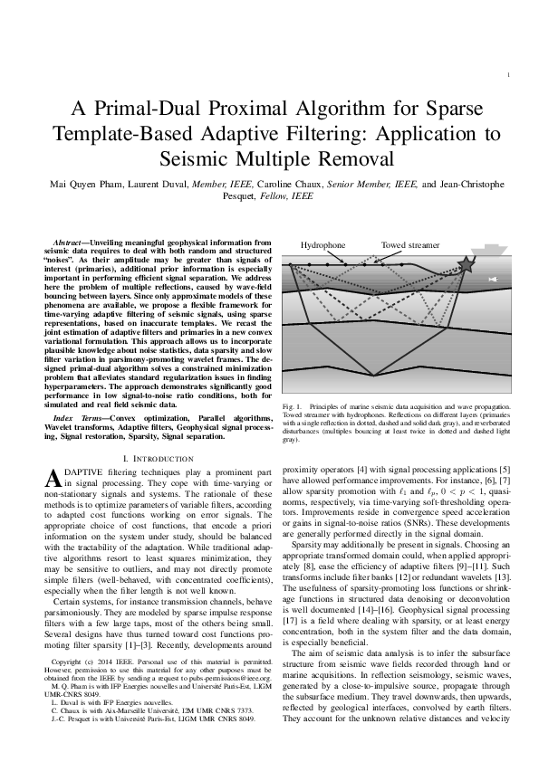 (PDF) A Primal-Dual Proximal Algorithm for Sparse Template-Based ...