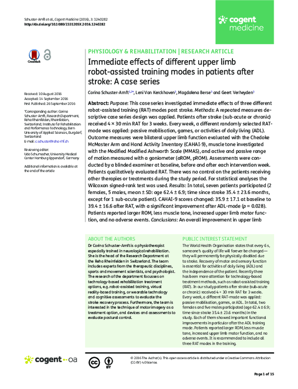 (PDF) Immediate effects of different upper limb robot-assisted training ...